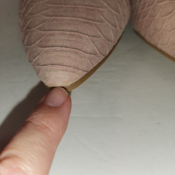 CCOCCI Mule Flats Women 8 ISABELLA Dusty Pink Lilac Textured Mermaid Boho Pastel - Picture 4 of 11